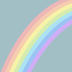 Rainbow in the sky, rainbow color with gradient mesh, background vector illustration.