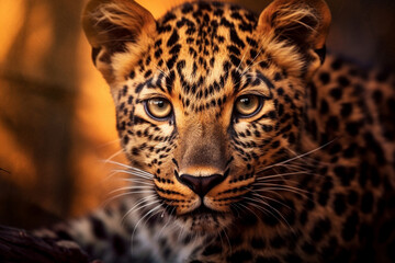 Fototapeta na wymiar Portrait of a leopard