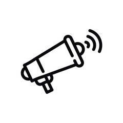 Handspeaker Thin line icon - Digital Marketing - EDITABLE STROKE - EPS Vector
