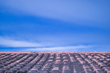 Roof with blue sky