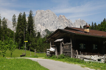 A path through Berchtesgaden National park from Ramsau to Weissbach bei Lofer