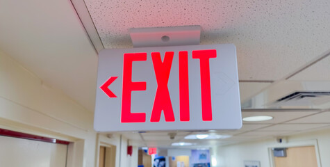 Exit signs: universal symbols of escape and safety, guiding individuals to find their way out in emergencies. Their vibrant glow provides reassurance and direction in uncertain situations