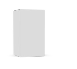 Blank White Supplement Bottle Box 3D illustration