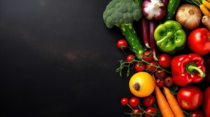 vegetable background with empty space for text Generative AI