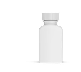 Nutrition Supplemet Plastic Bottle Jar Packaging Isolated 3D Rendering