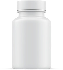 Nutrition Supplemet Plastic Bottle Jar Packaging Isolated 3D Rendering