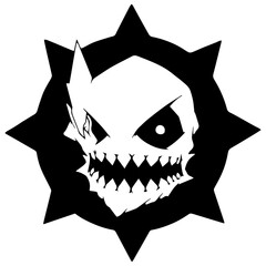 Fototapeta premium Spooky icon, vector art.