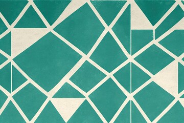 Background with a geo-ed linen texture in aegean teal. Summer seaside lifestyle type cloth effect for house décor. Grid in a faded, grungy sea green wash. Fashionable textile . Generative AI