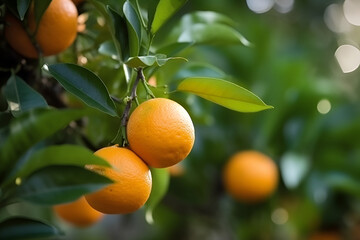 Oranges Garden, Close Up: AI Generated Image
