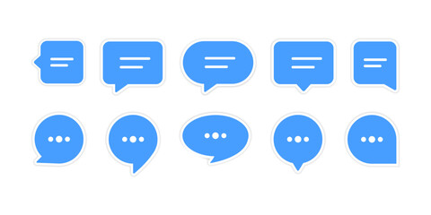 Set of chat bubble icons. Chat speech bubble icon vector logo template illustration design. Speech bubble icons. Vector illustration