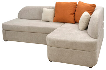 Corner sofa isolated on white background. Including clipping path