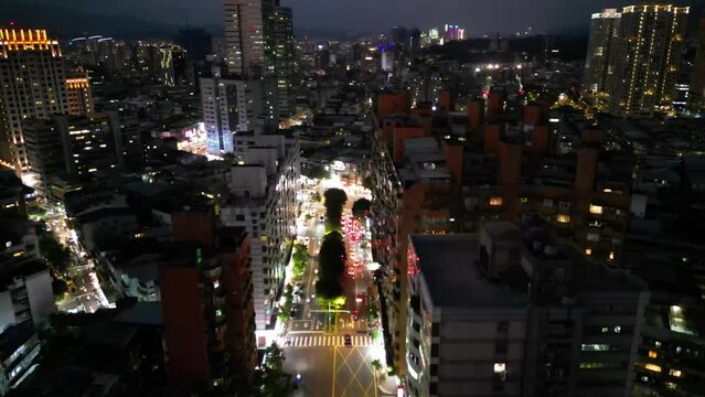 Urban landscape in Taipei city.