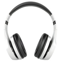 White wireless headphones isolated. Generative ai art