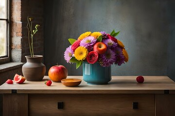 still life with flowersgenerated by AI technology 