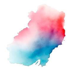 Pastel watercolor painting brush stroke isolated on transparent background. Generative ai