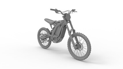 Fototapeta na wymiar 3D rendering of a motorcycle, bicycle isolated.