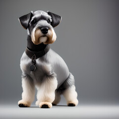 An illustration dog(Miniature Schnauzer)