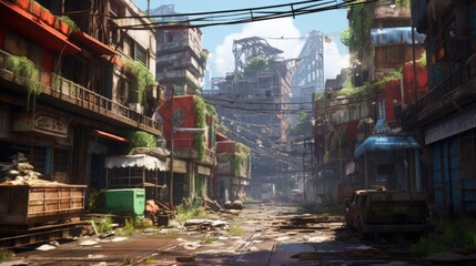 Survival City Game Environment Art