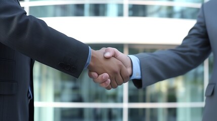 Businessman handshake Generative AI