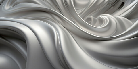 silver colored bright fabric like satin as background 