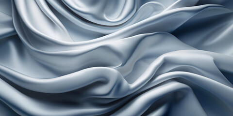 Fototapeta premium blue silver colored bright fabric like satin as background 
