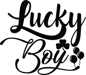 Fototapeta premium Lucky Typography Vector T-shirt Design .