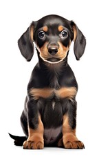 puppy_sitting_up_on_a_white_background