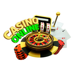 3d render object casino roulette - obrazy, fototapety, plakaty