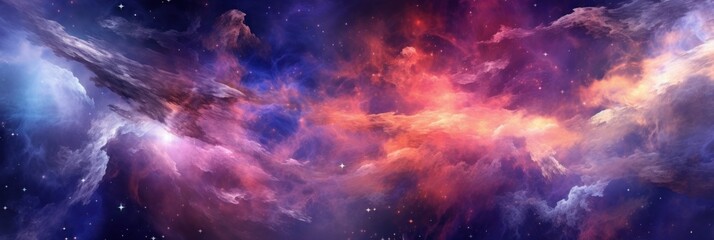 Obraz premium Colorful Space Background. Illustration AI Generative.