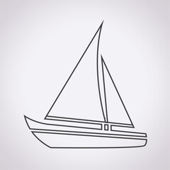 Sailing boat icon