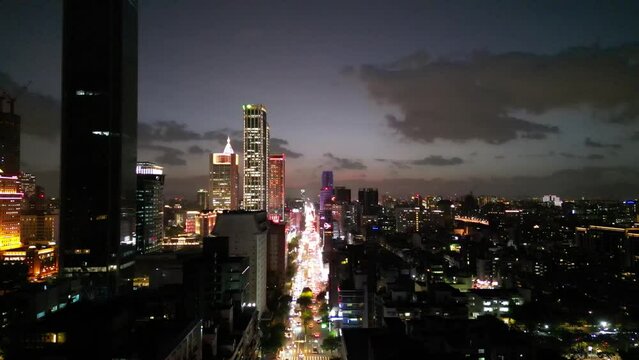 Urban landscape in Taipei city.