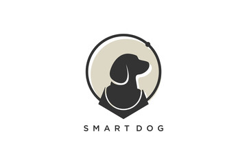 Dog logo design with modern unique concept
