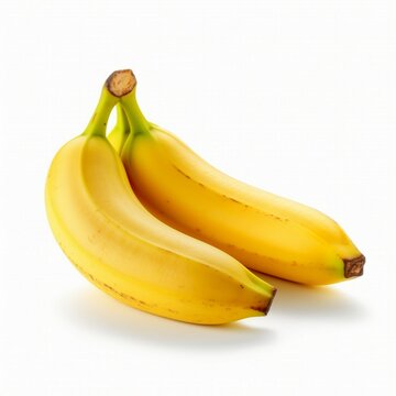 banana isolated into the white background, banana in white background