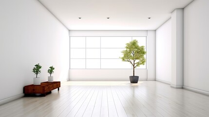 Photo white modern minimalist interior Generative AI - obrazy, fototapety, plakaty