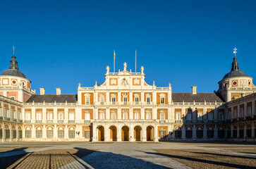 Fototapeta na wymiar View of the Royal Palace of Aranjuez, Spain