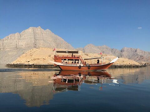 boat on the water in Oman

