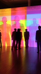 Silhouette of a person. AI generated art illustration.