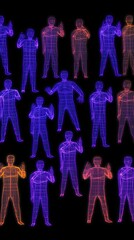 Silhouette of a person. AI generated art illustration.