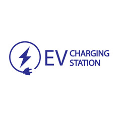 Fototapeta premium Electric vehicle charging station on white Vector Image