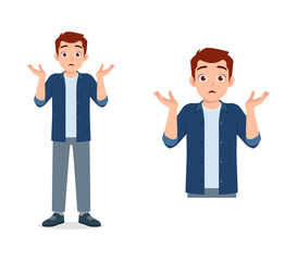 man feeling confused and has no idea