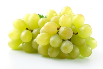 Appetizing tasty white table grapes. The concept of proper nutrition and vitamins in the crop. AI generated