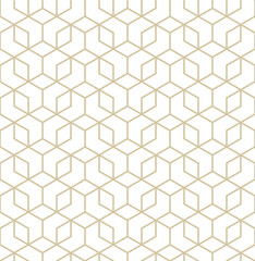 Seamless pattern with a geometric hexagon