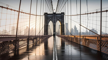 Brooklyn Bridge in New York City USA