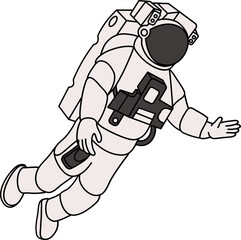 Flight Space Astronaut Illustration