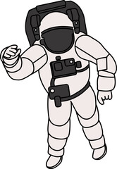 Fly Space Astronaut Illustration