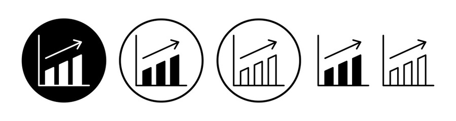 Growing graph Icon vector. Chart icon. Graph Icon