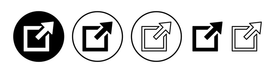 External link icon vector. hyperlink chain symbol. download, share,