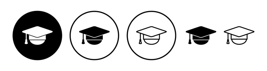 Education icon vector. graduation cap icon vector