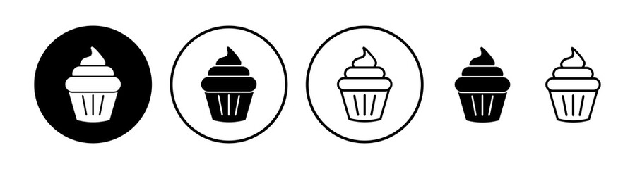 Cup cake icon vector. cake icon. bakery. muffin