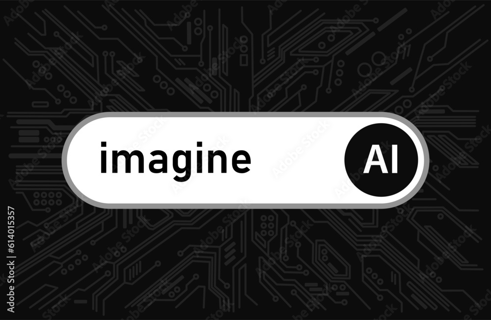 Poster imagine generative ai artificial intelligence technology query describe image generation concept